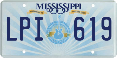 MS license plate LPI619