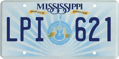 MS license plate LPI621