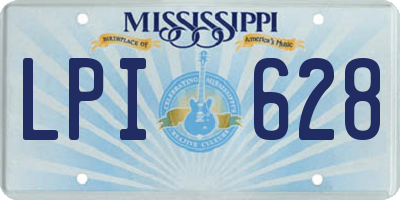 MS license plate LPI628