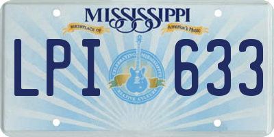 MS license plate LPI633