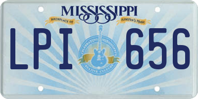 MS license plate LPI656
