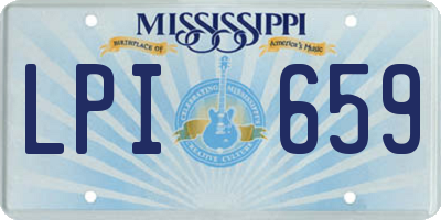 MS license plate LPI659