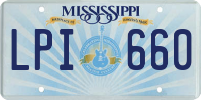 MS license plate LPI660