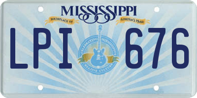 MS license plate LPI676