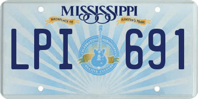 MS license plate LPI691