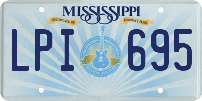 MS license plate LPI695