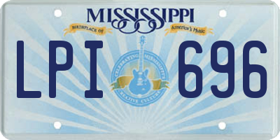 MS license plate LPI696