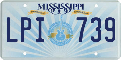 MS license plate LPI739
