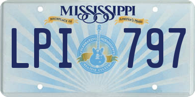 MS license plate LPI797