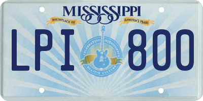 MS license plate LPI800