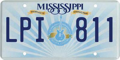 MS license plate LPI811