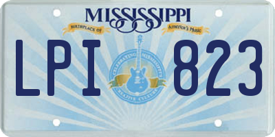 MS license plate LPI823
