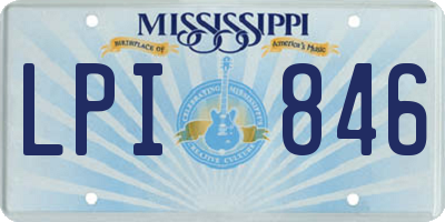 MS license plate LPI846