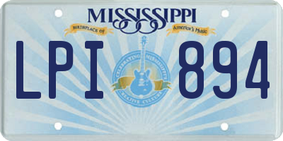 MS license plate LPI894