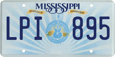 MS license plate LPI895