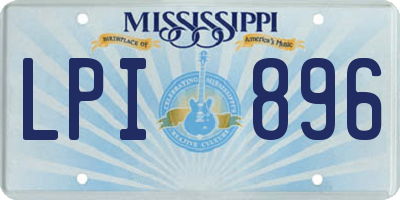 MS license plate LPI896