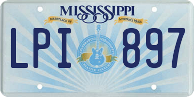 MS license plate LPI897