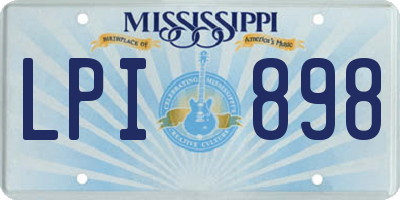 MS license plate LPI898
