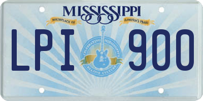 MS license plate LPI900