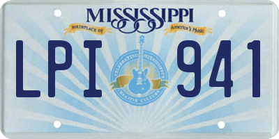 MS license plate LPI941