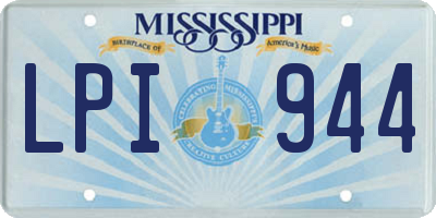 MS license plate LPI944