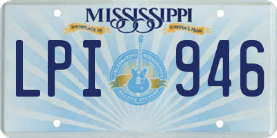 MS license plate LPI946
