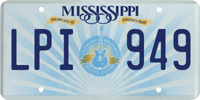 MS license plate LPI949