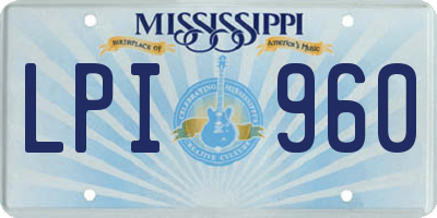 MS license plate LPI960