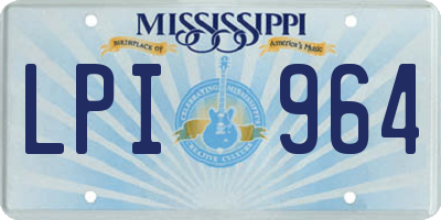 MS license plate LPI964