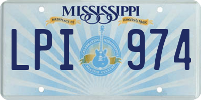 MS license plate LPI974
