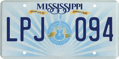 MS license plate LPJ094