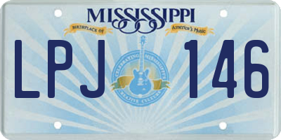 MS license plate LPJ146