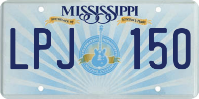 MS license plate LPJ150