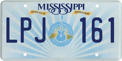 MS license plate LPJ161