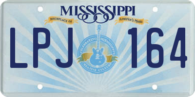 MS license plate LPJ164