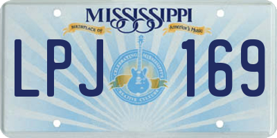 MS license plate LPJ169