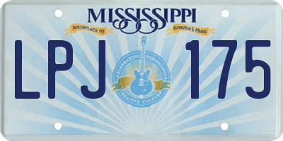 MS license plate LPJ175