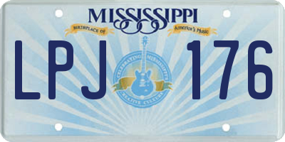MS license plate LPJ176