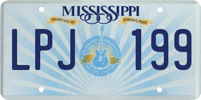 MS license plate LPJ199