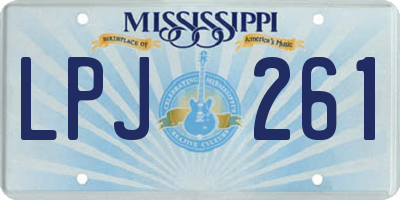 MS license plate LPJ261