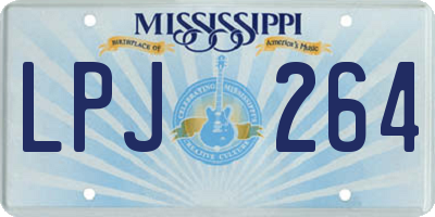 MS license plate LPJ264
