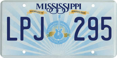 MS license plate LPJ295