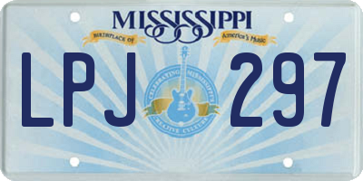 MS license plate LPJ297