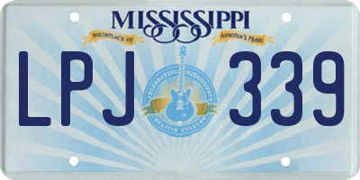 MS license plate LPJ339