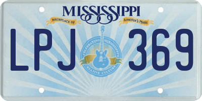 MS license plate LPJ369