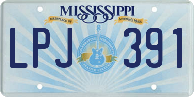 MS license plate LPJ391