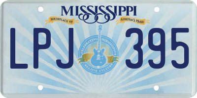 MS license plate LPJ395