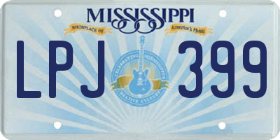 MS license plate LPJ399