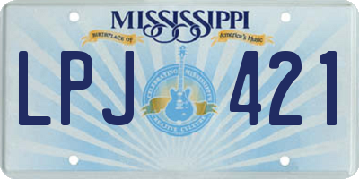 MS license plate LPJ421