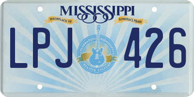 MS license plate LPJ426